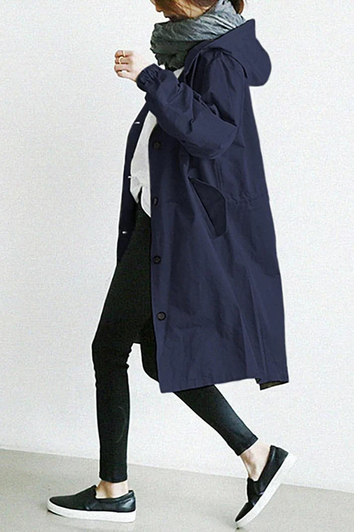 Trench Impermeabile con Cappuccio
