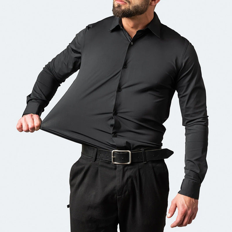 Camicia da uomo premium elasticizzata e antipiega