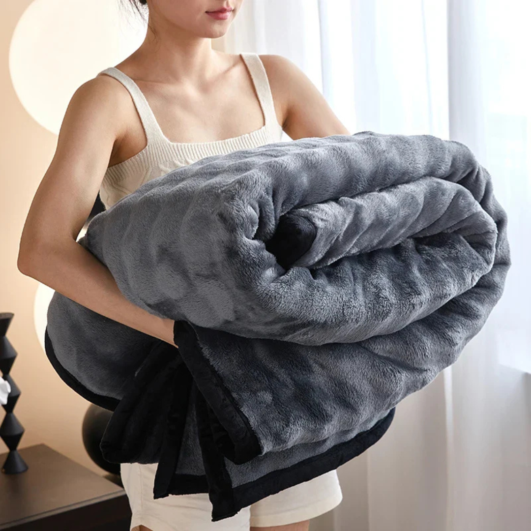 Coperta in pile reversibile per calore e comfort