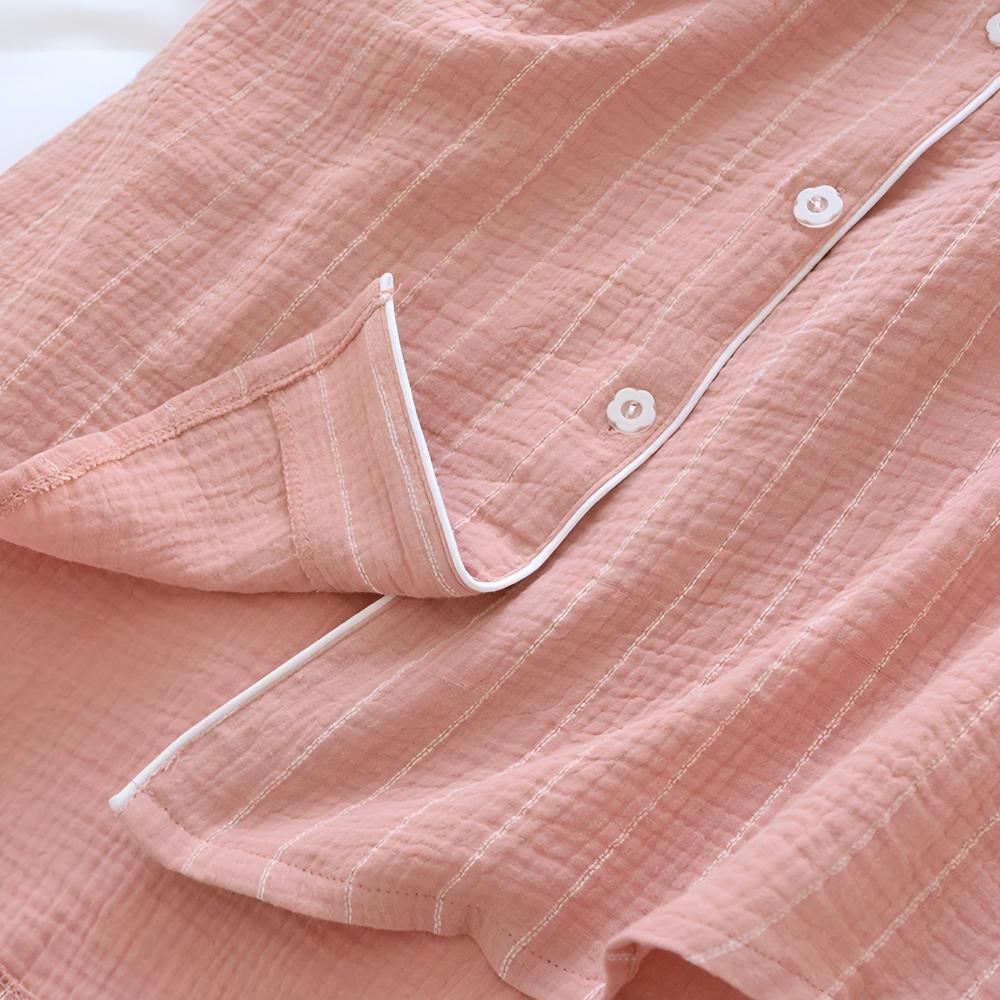 Pigiama camicia da donna – stile classico con maniche lunghe