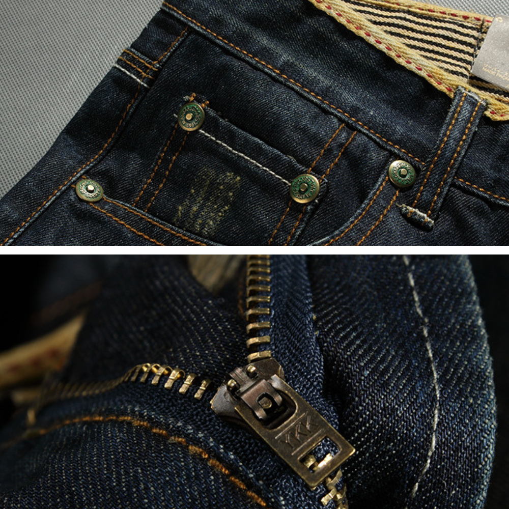 Pantaloncini in denim strutturati casual da uomo - Classici, dettagli strappati