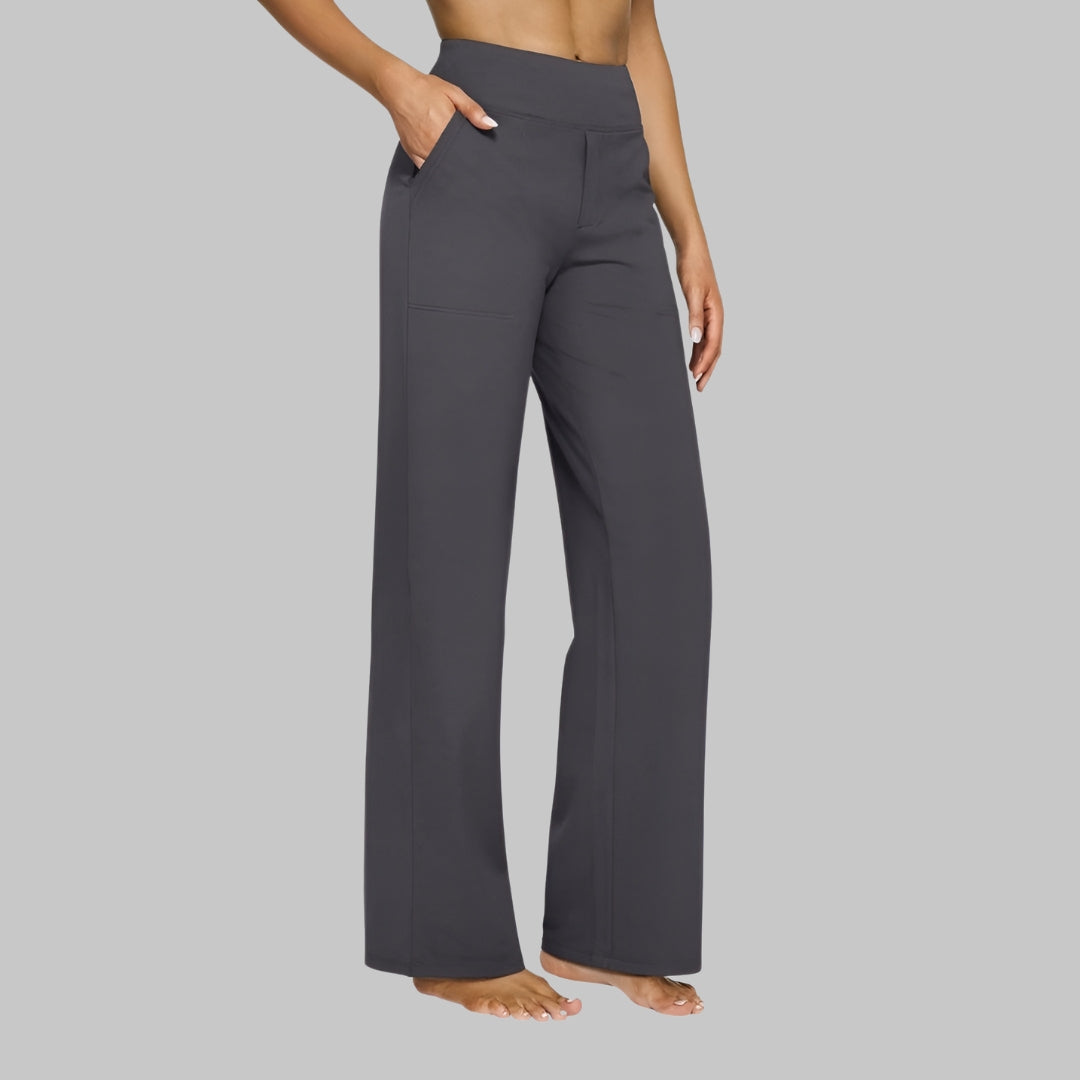 Pantaloni da yoga morbidi ed eleganti da donna - Abbigliamento sportivo a vita alta