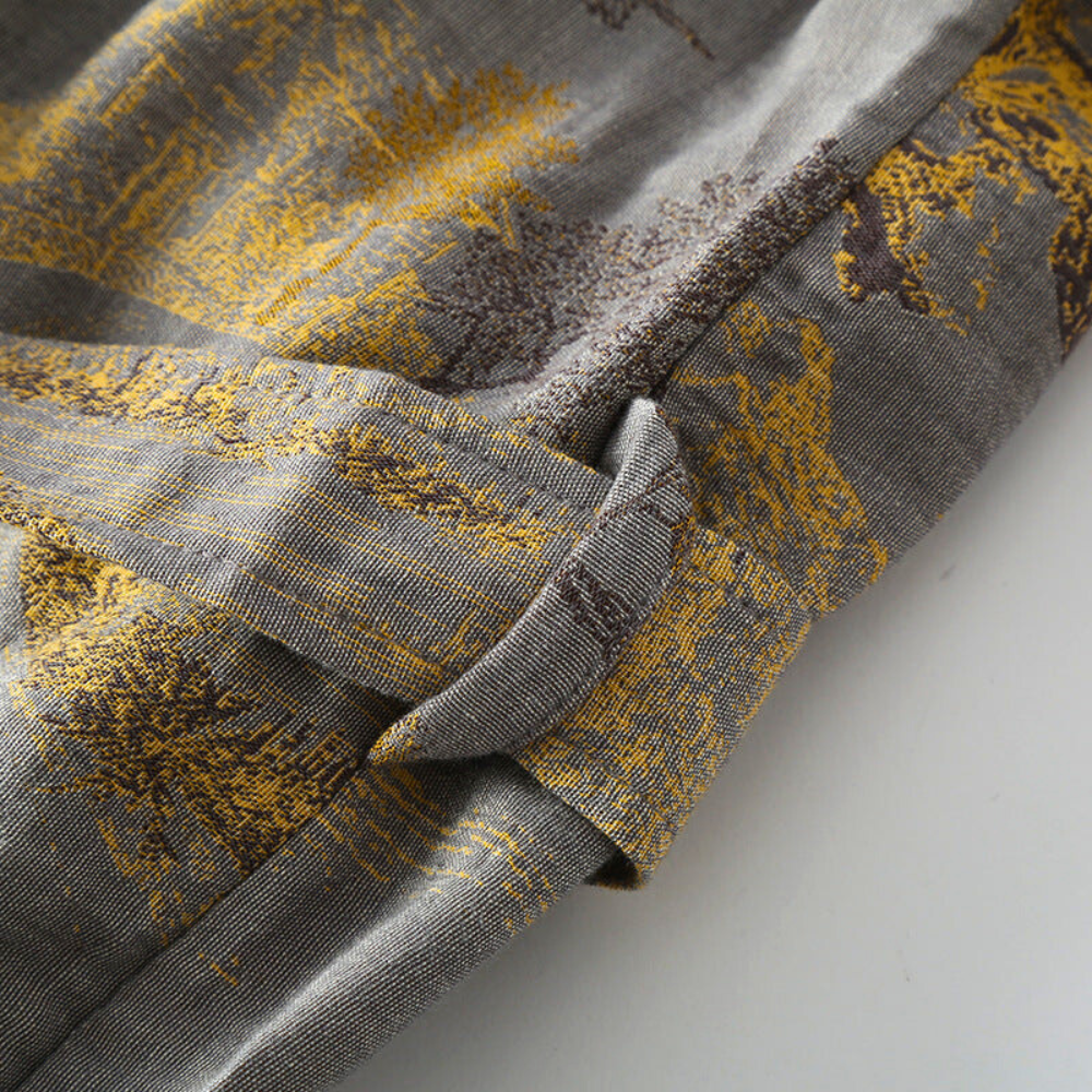 Accappatoio kimono in cotone di lusso con stile elegante e senza tempo
