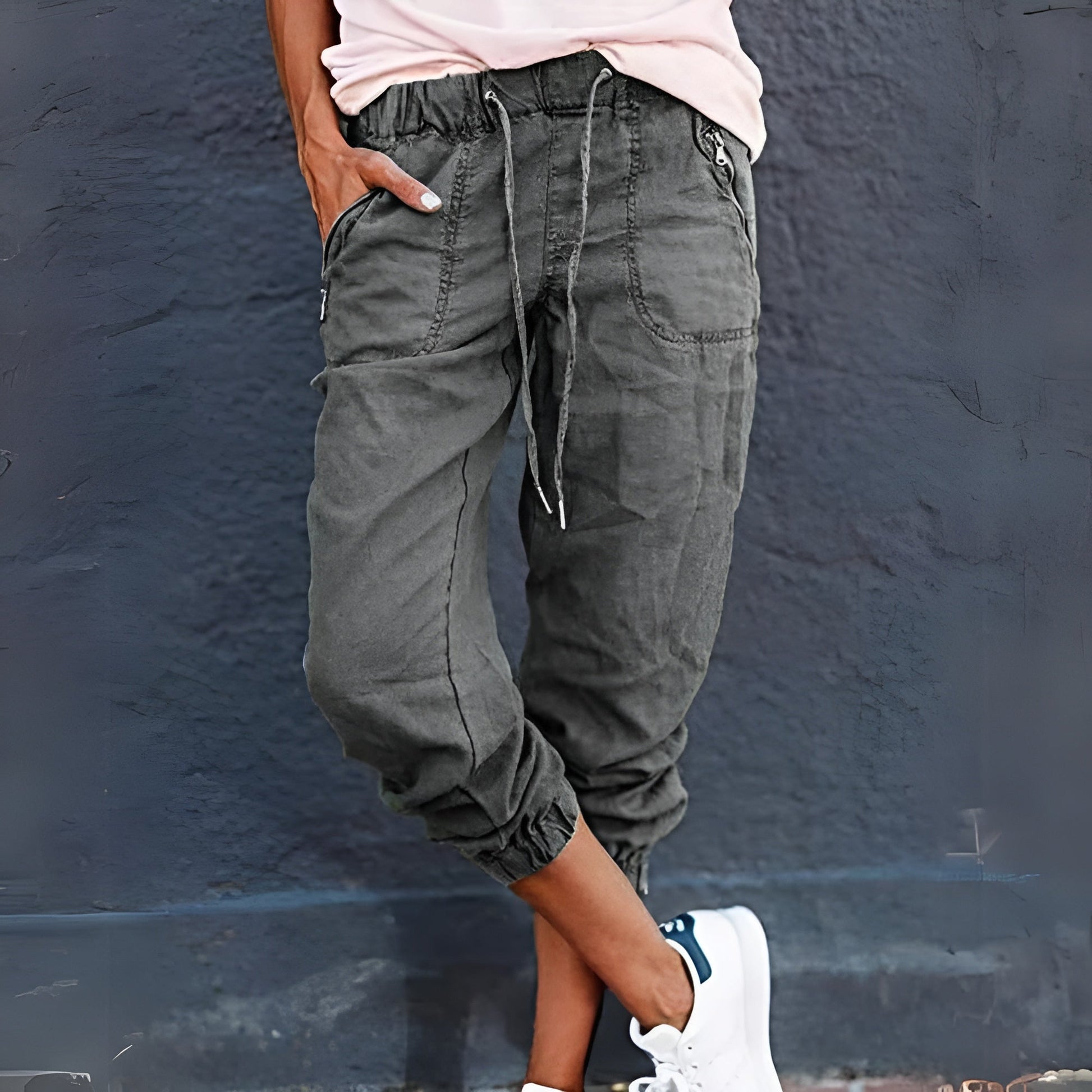 Pantaloni gamba larga donna in lino – pantaloni estivi eleganti e freschi