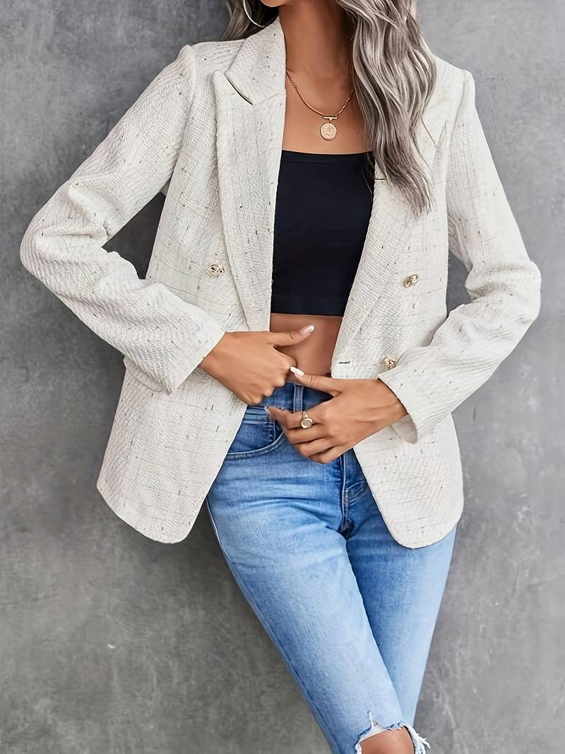 blazer a maniche lunghe con colletto a revers