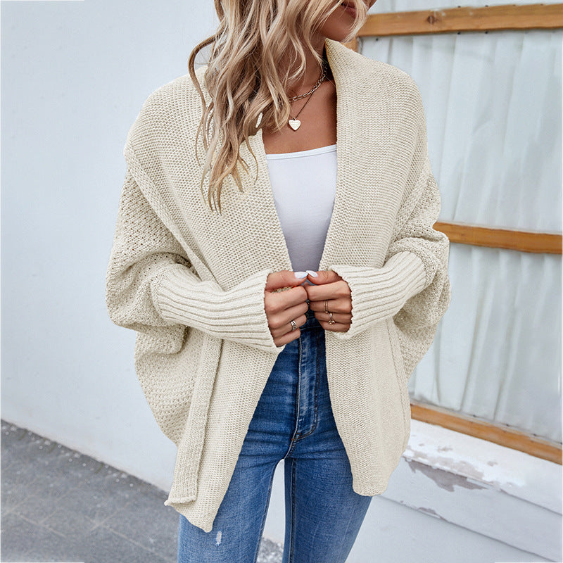 Gilet largo da donna in maglia
