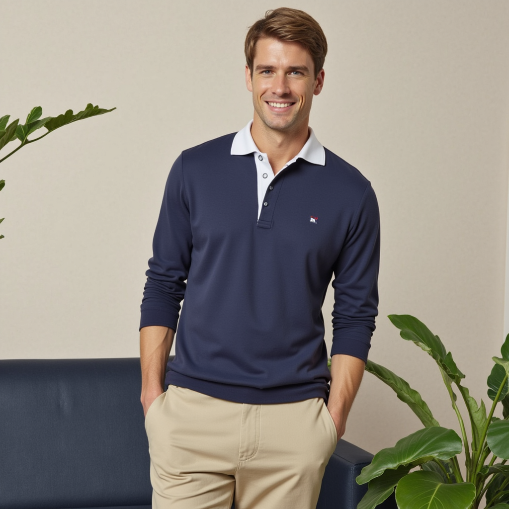 Maglione a maglia da uomo traspirante e casual