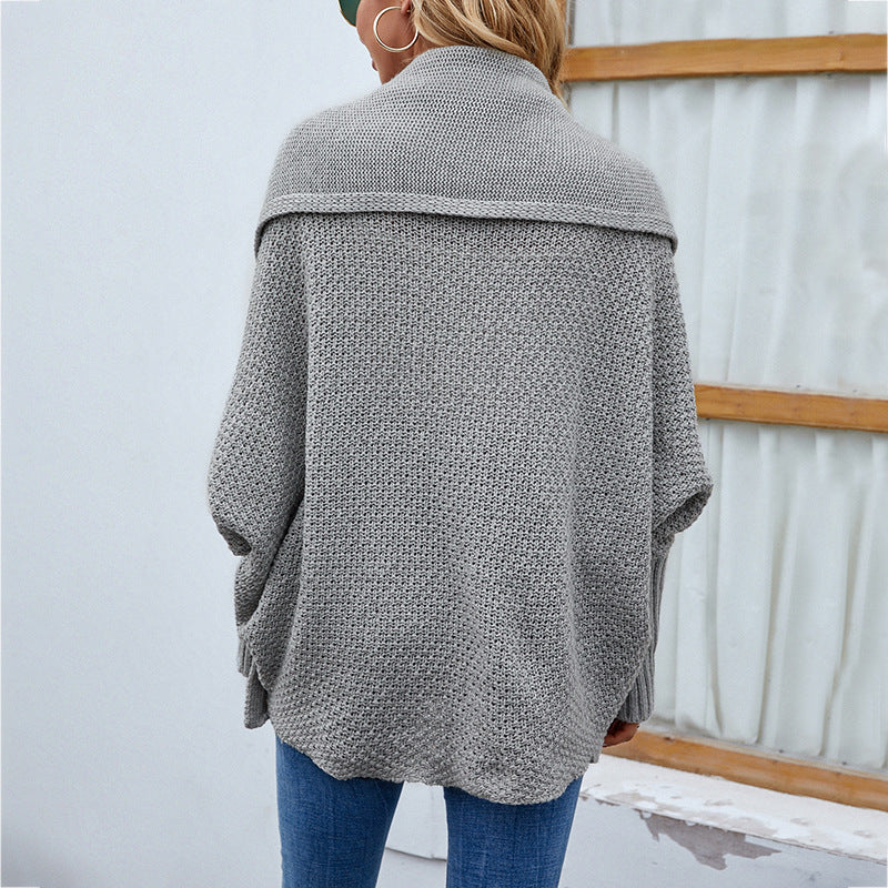 Gilet largo da donna in maglia