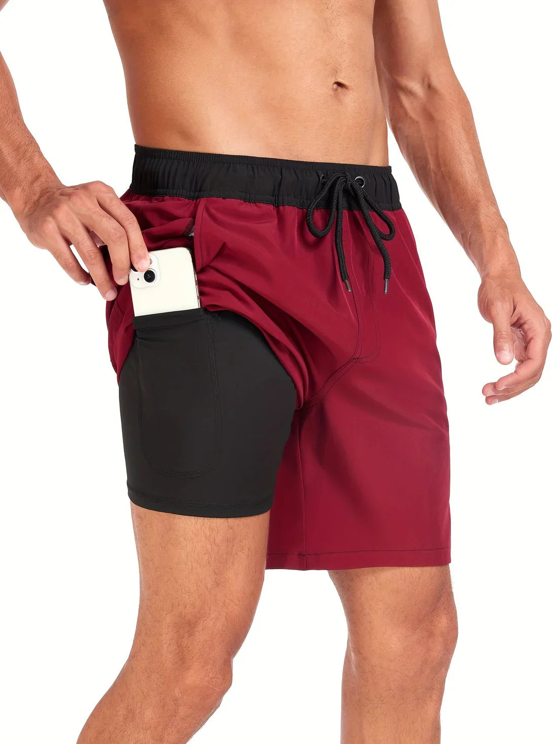 Pantaloncini da bagno sportivi ad asciugatura rapida da uom