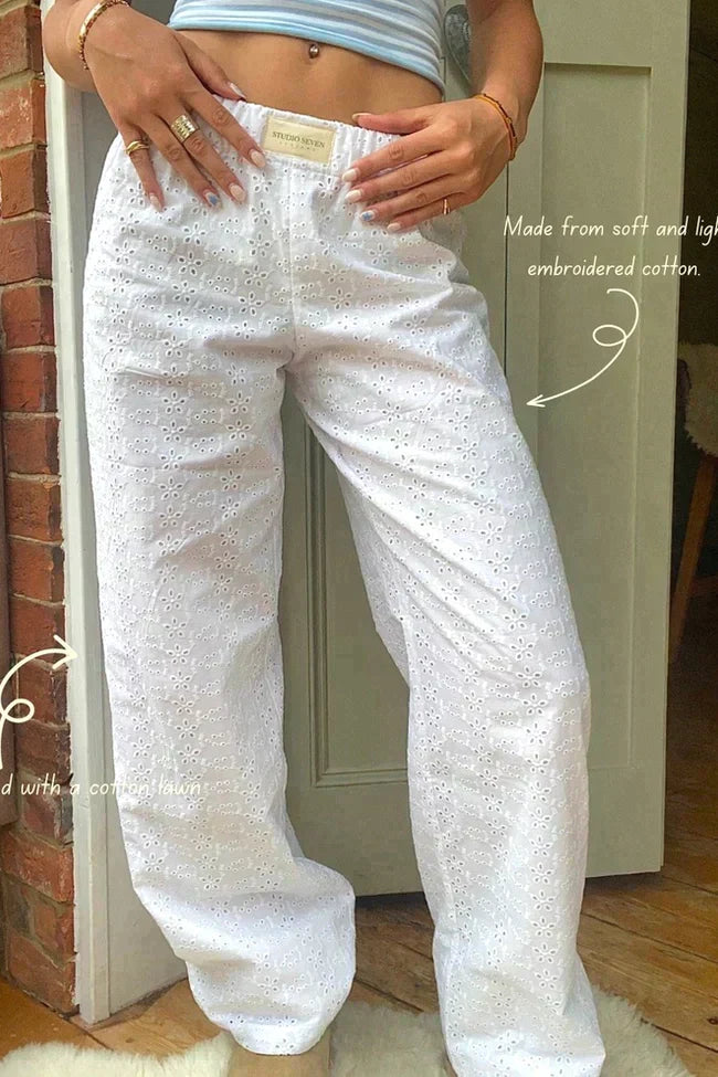 Pantaloni casual a righe | Cotone | Stile confortevole
