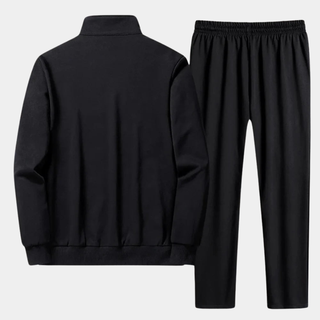Completo tuta da uomo elegante con cerniera completa - giacca sportiva e comodi pantaloni da jogging