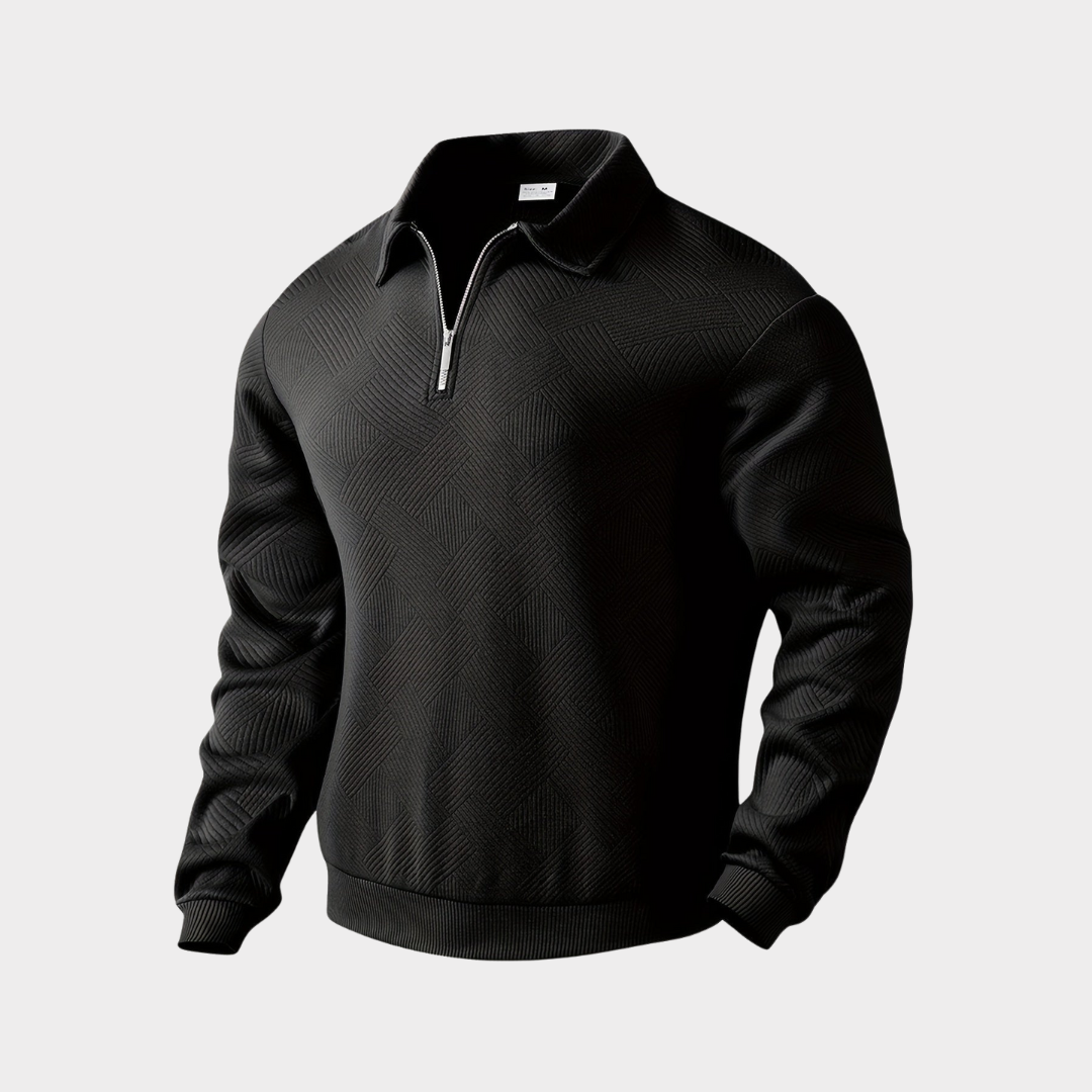 Maglione premium da uomo con mezza zip
