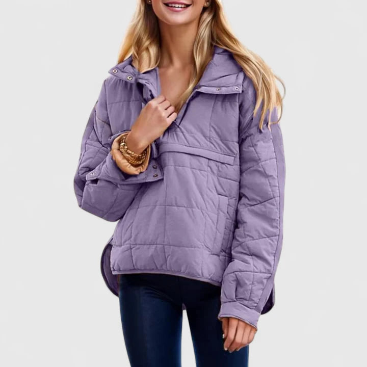 Giacca imbottita oversize da donna, impermeabile, calda ed elegante