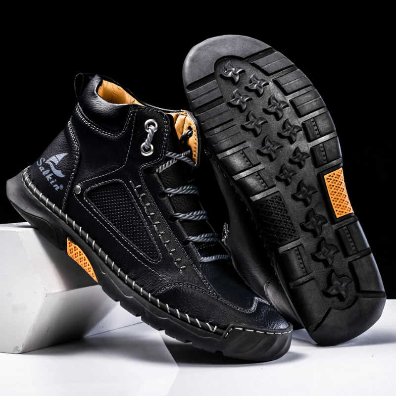 Stivali da Uomo in Pelle Premium Comfort alla Caviglia
