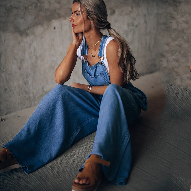 Tuta in denim da donna