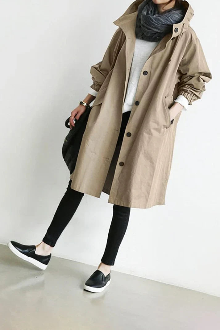 Trench Impermeabile con Cappuccio