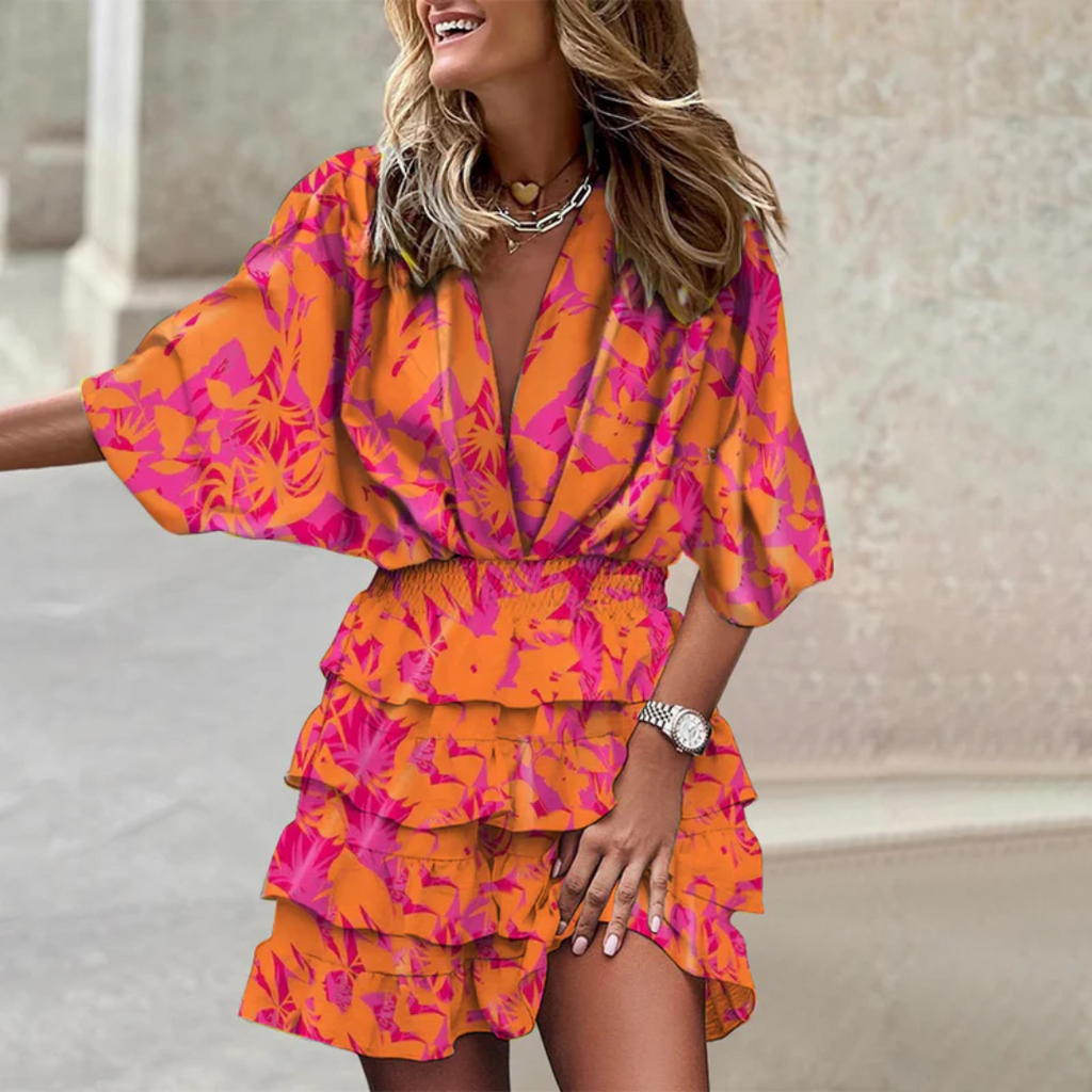 Mini dress donna stampe esotiche – abito boho chic leggero estivo
