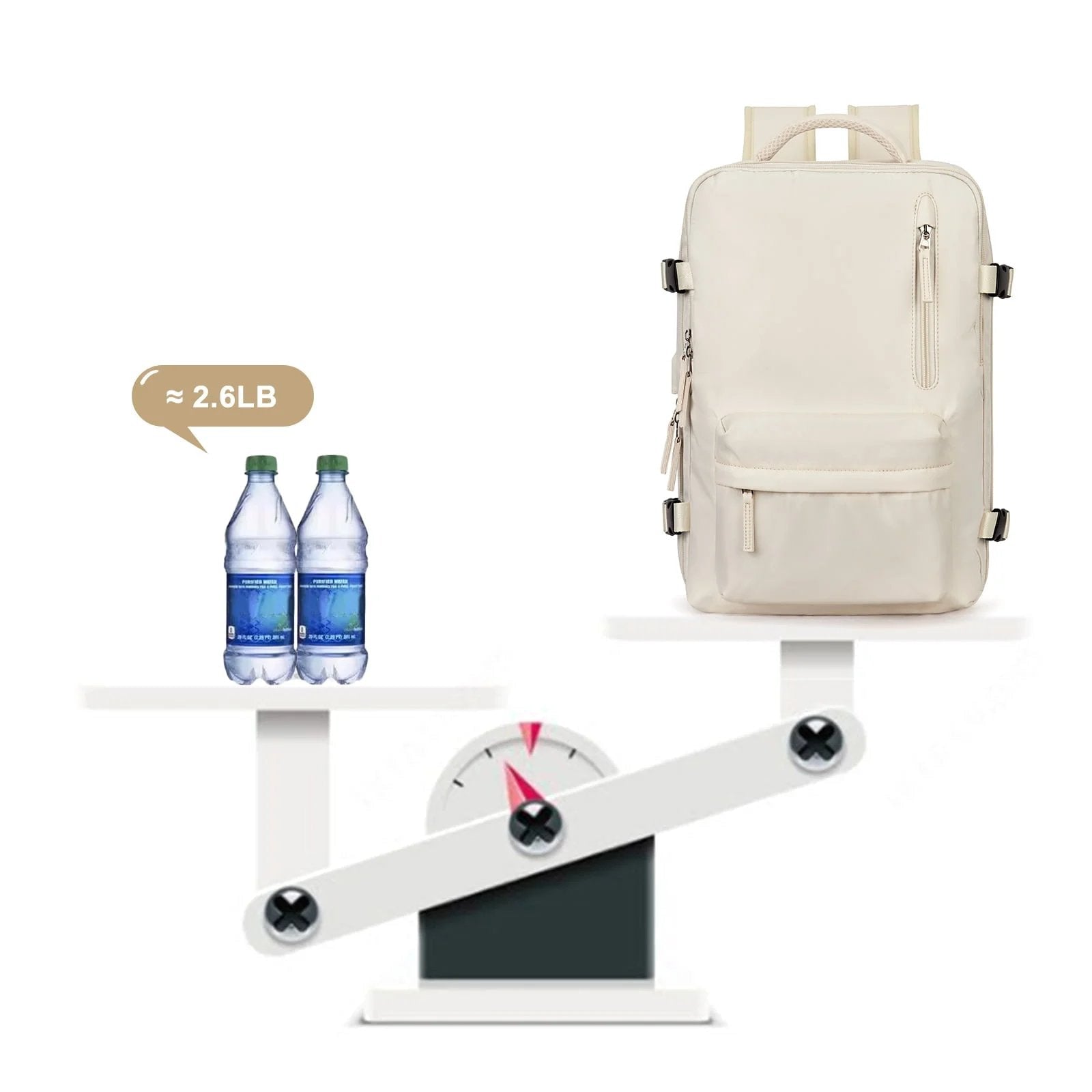 Zaino da Viaggio Impermeabile Medio per Laptop – Borsa da 35L Leggera e Resistente per Escursioni, Campeggio, Trekking e Viaggi – per Uomo e Donna