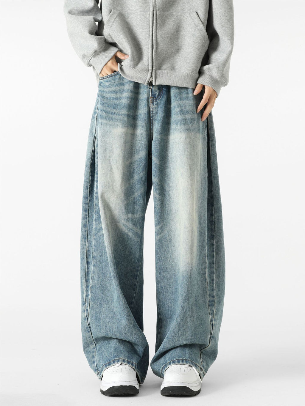 Jeans da uomo a gamba larga ed eleganti – Pantaloni casual in denim