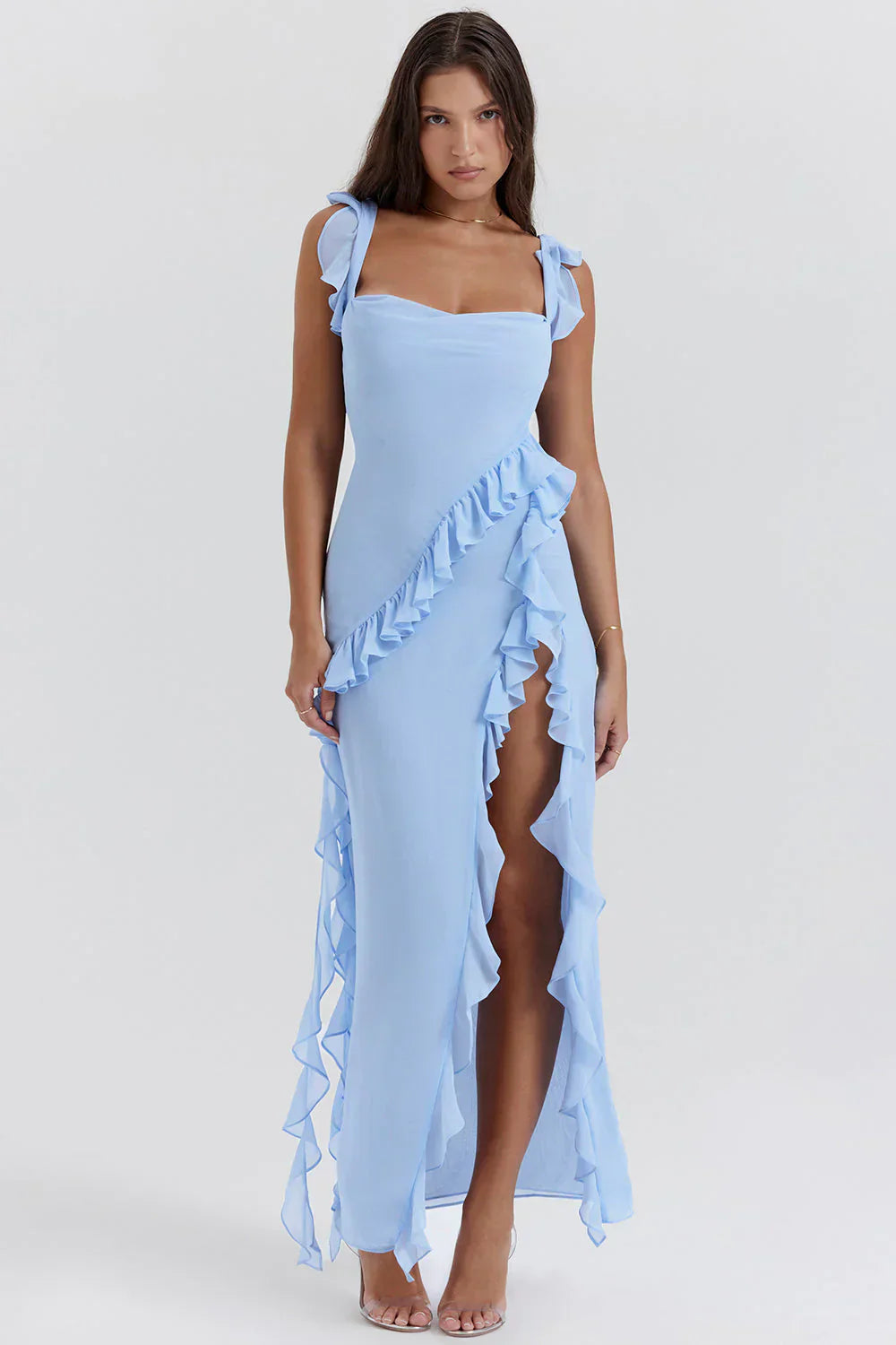 Maxi abito a fessura glamourous da donna