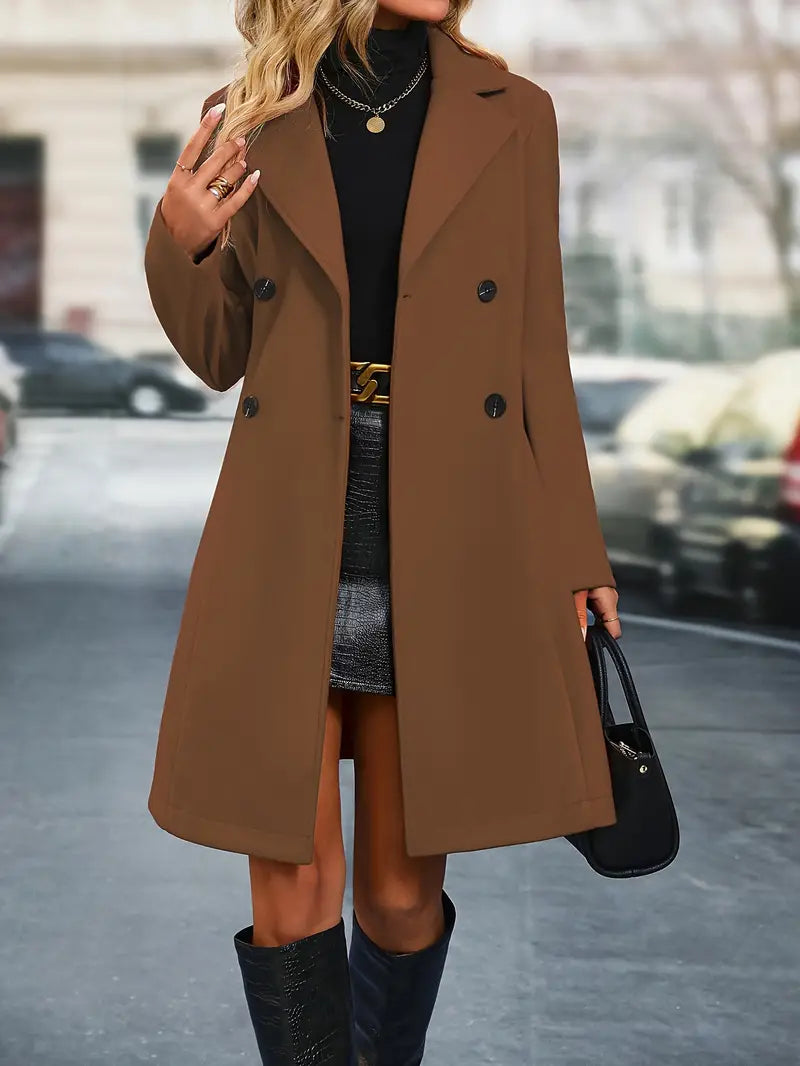 Trench doppiopetto da donna con vari revers