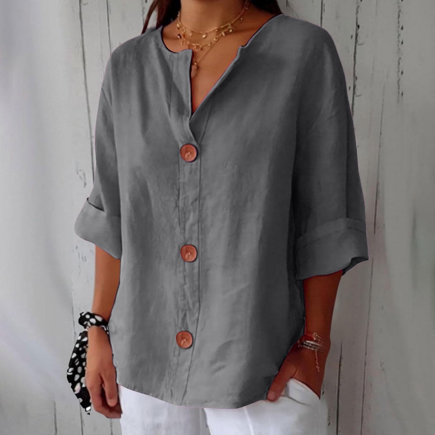 Camicia in lino leggera e ariosa per donna