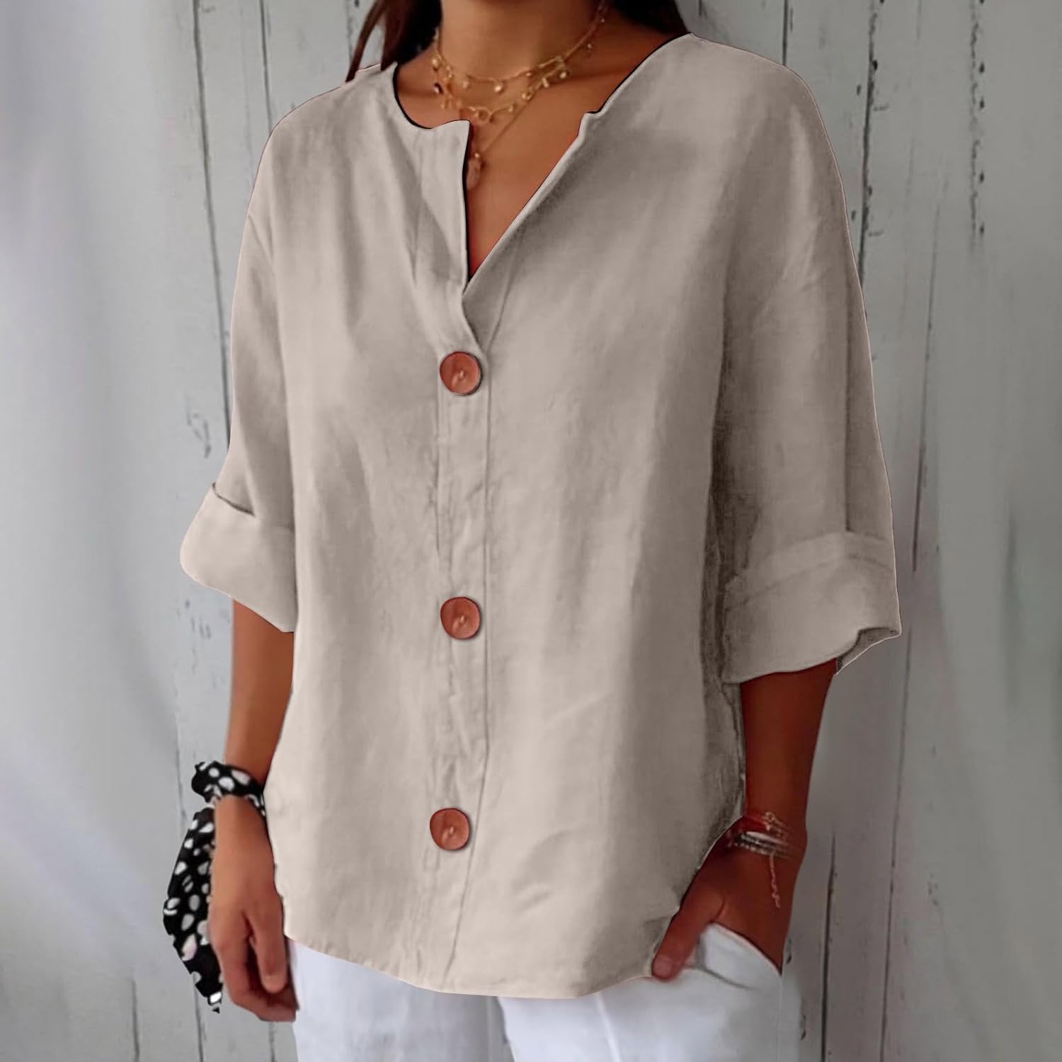 Camicia in lino leggera e ariosa per donna