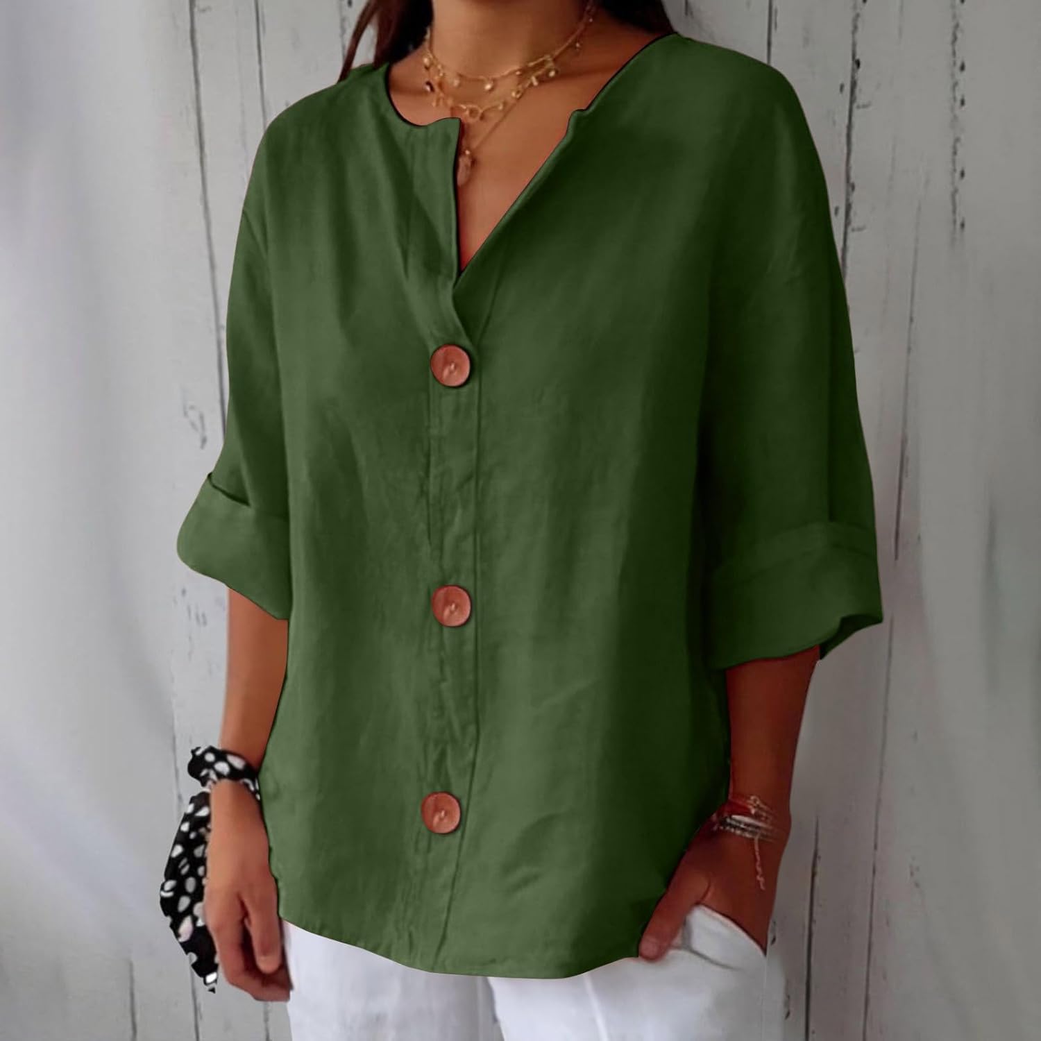 Camicia in lino leggera e ariosa per donna