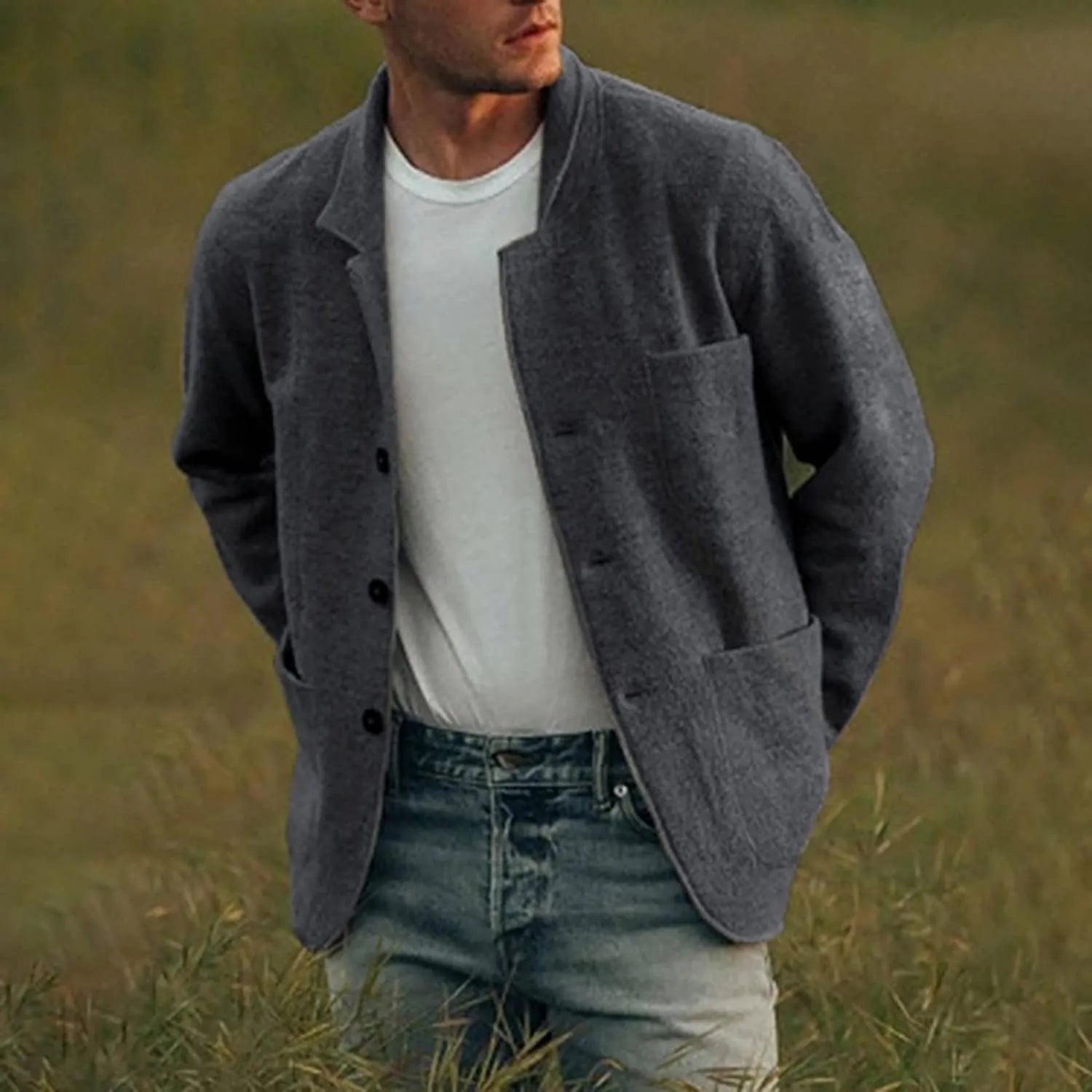 Blazer elegante da uomo con tasche