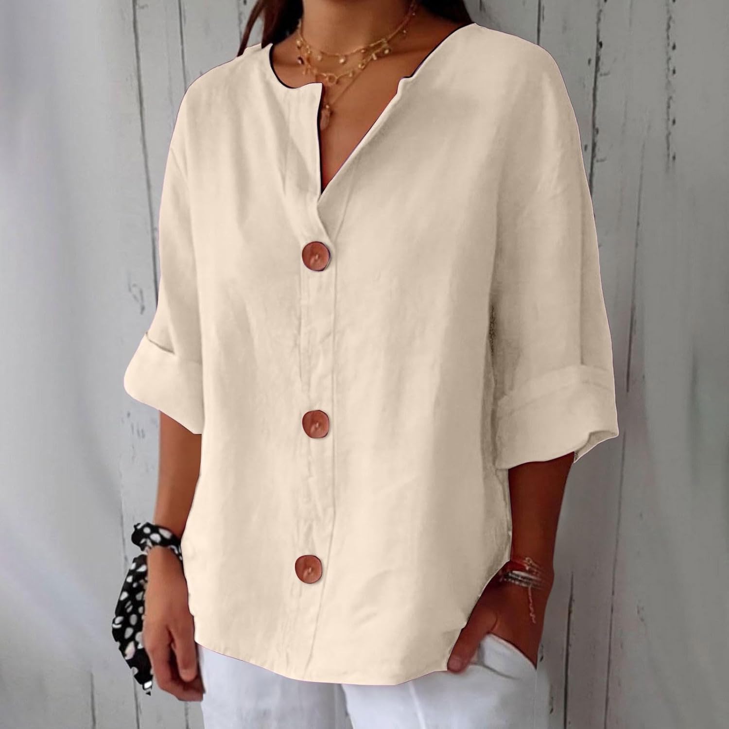 Camicia in lino leggera e ariosa per donna