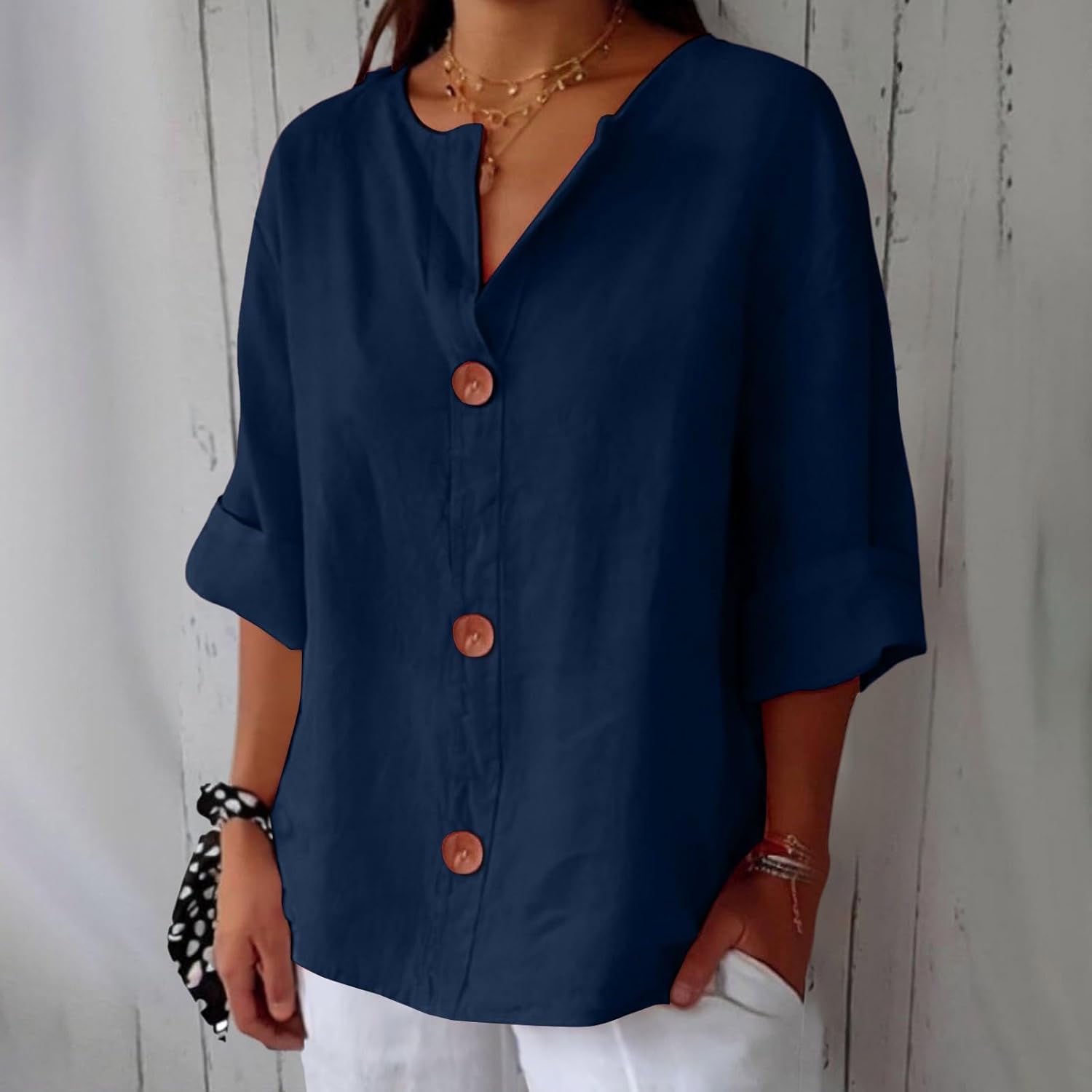Camicia in lino leggera e ariosa per donna