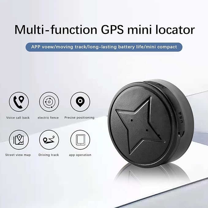 Mini localizzatore GPS – Dispositivo di tracciamento in tempo reale per auto, bambini, animali domestici e oggetti di valore – Strumento compatto magnetico per la sicurezza