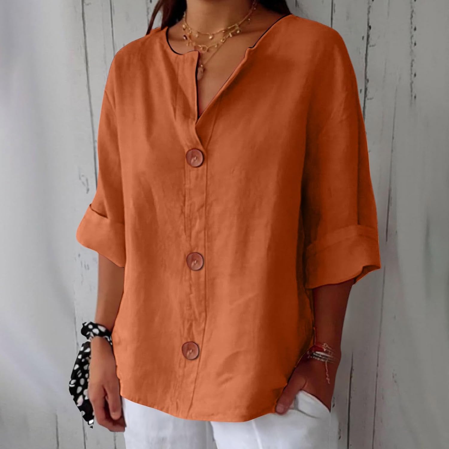 Camicia in lino leggera e ariosa per donna