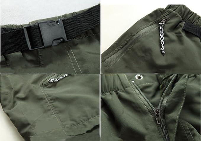 Pantaloni outdoor da uomo con zip-off in materiale ad asciugatura rapida