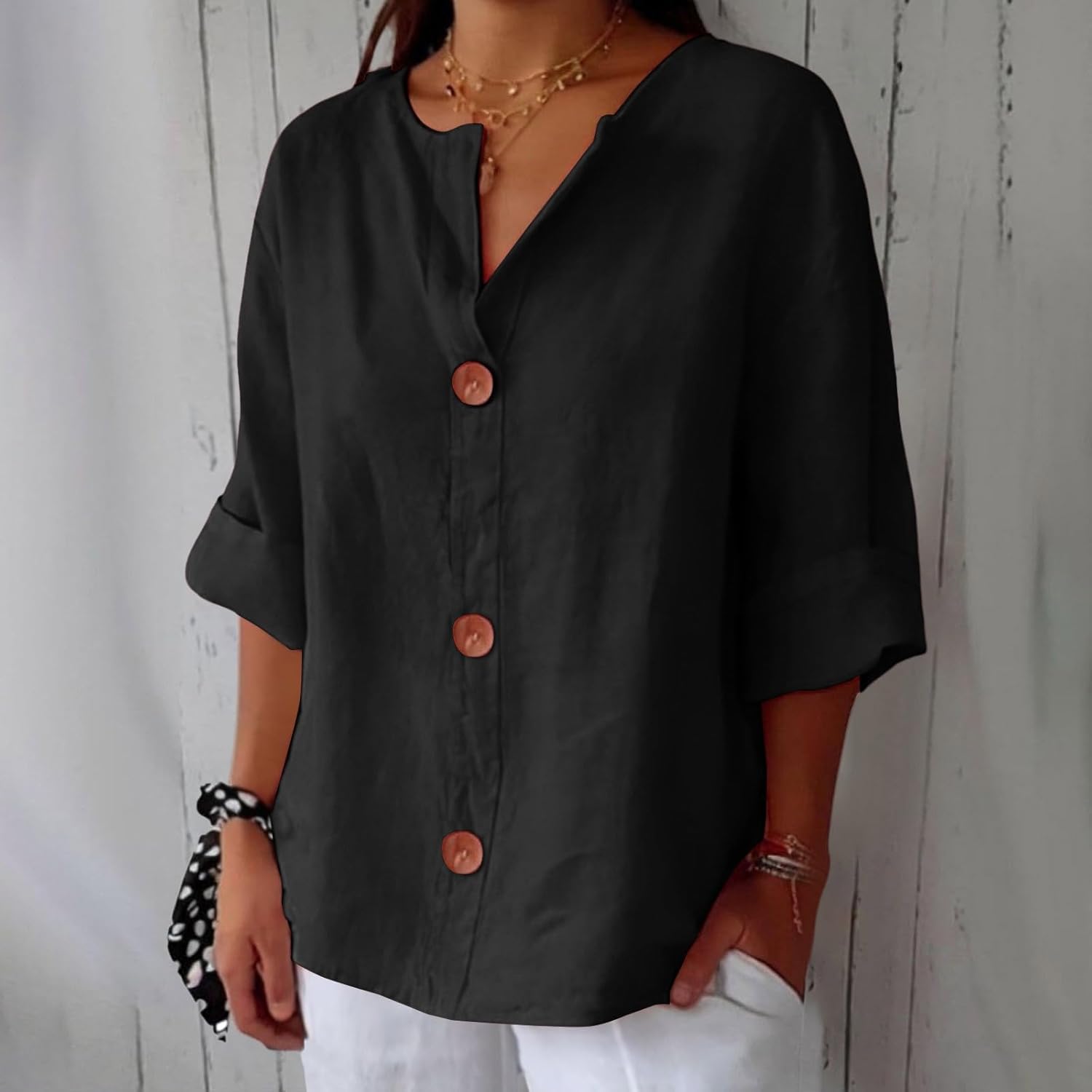 Camicia in lino leggera e ariosa per donna