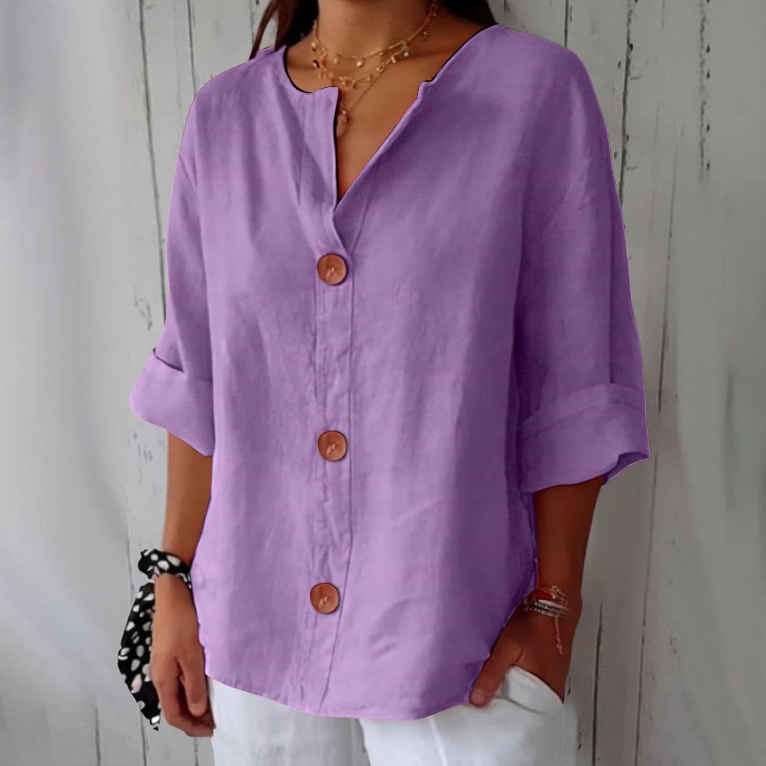 Camicia in lino leggera e ariosa per donna
