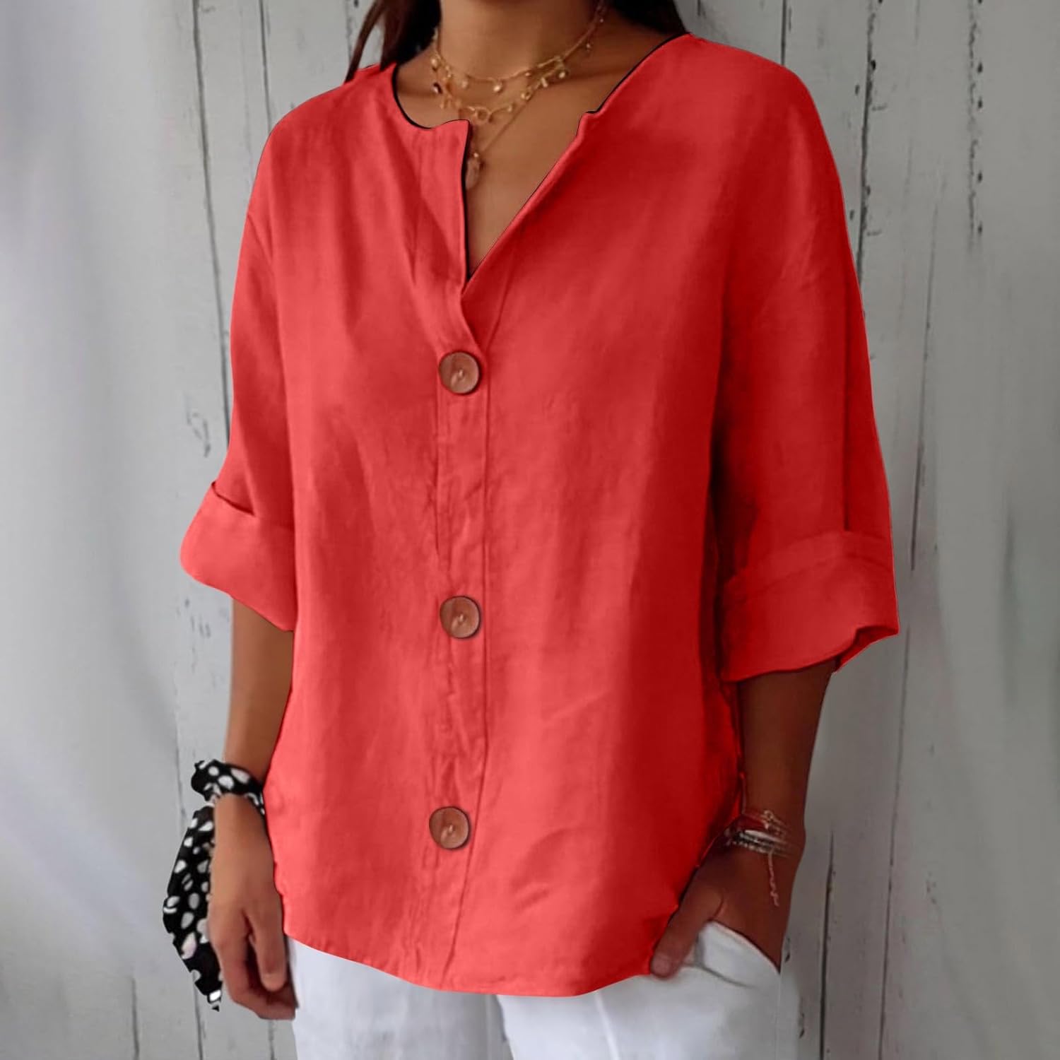 Camicia in lino leggera e ariosa per donna
