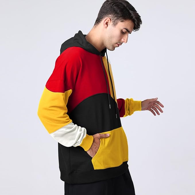 Felpa con cappuccio colorata moderna ed elegante da uomo