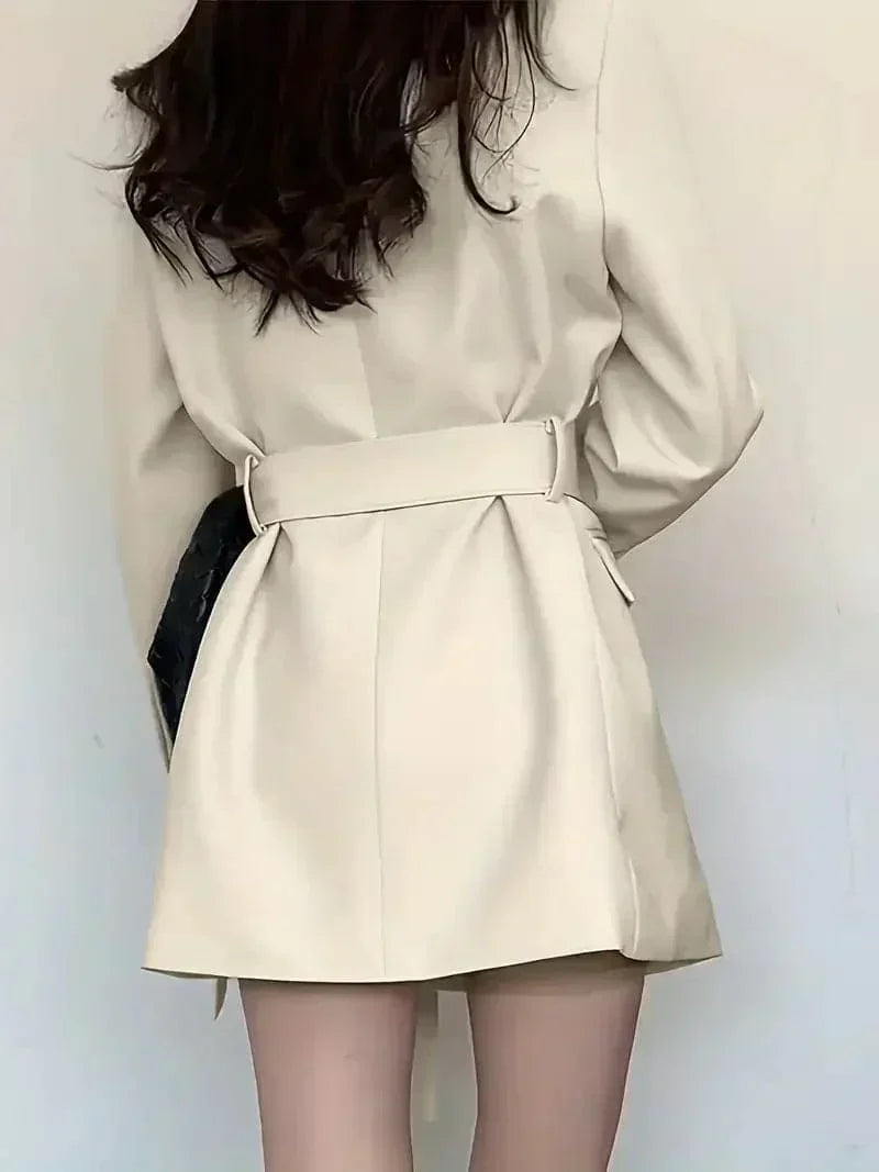 Mini abito blazer sartoriale elegante e sottile da donna