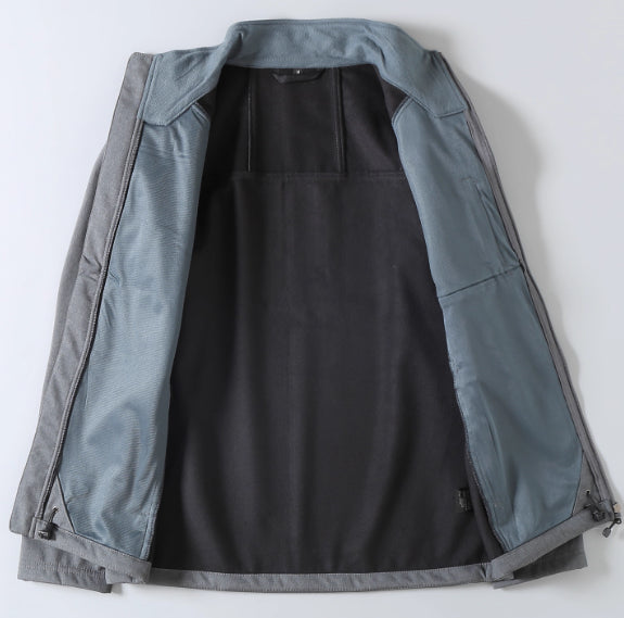 Softshell jakke til mænd til udendørs aktiviteter – Premium casual jakke med lynlås