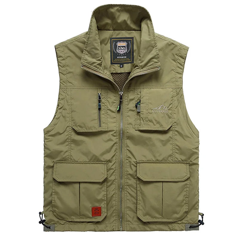 Gilet da trekking senza maniche da uomo con tasche in pile