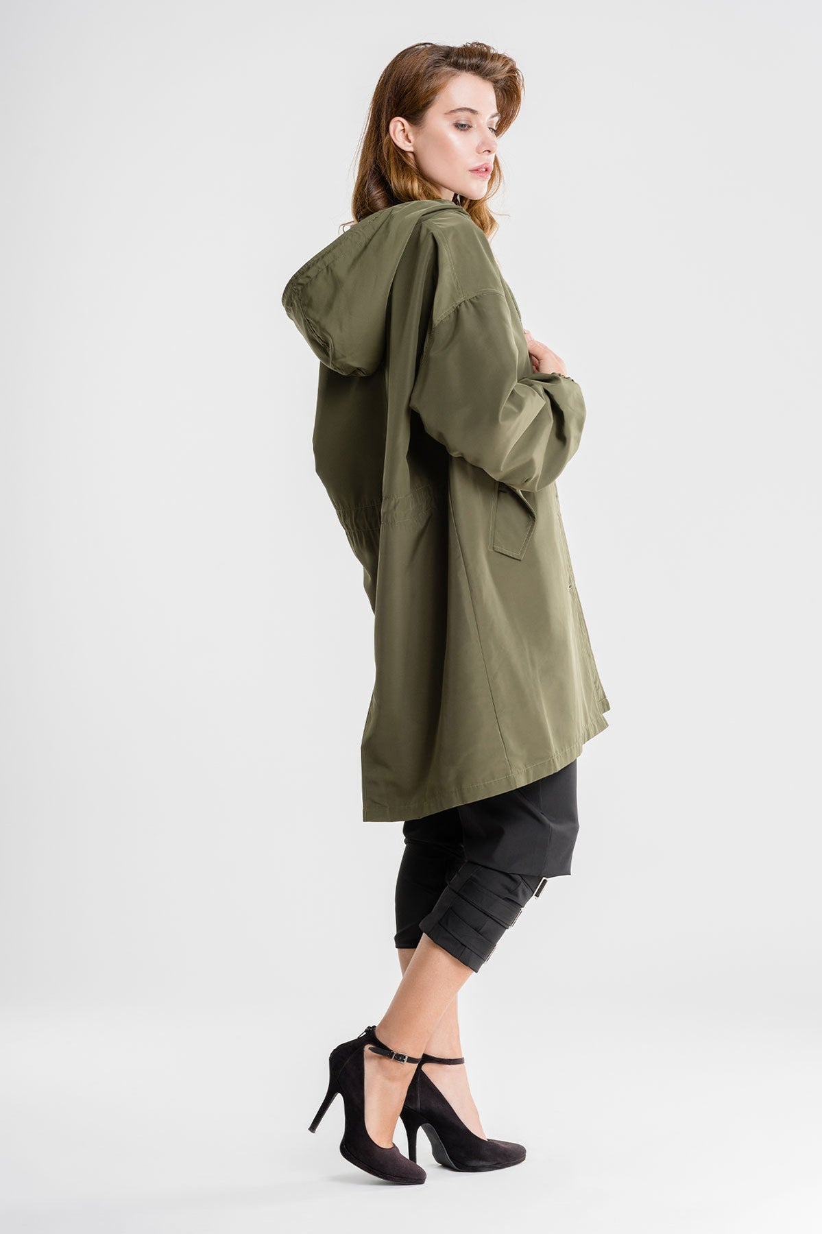 Giacca antipioggia impermeabile oversize con cappuccio da donna - elegante per le attività all'aperto