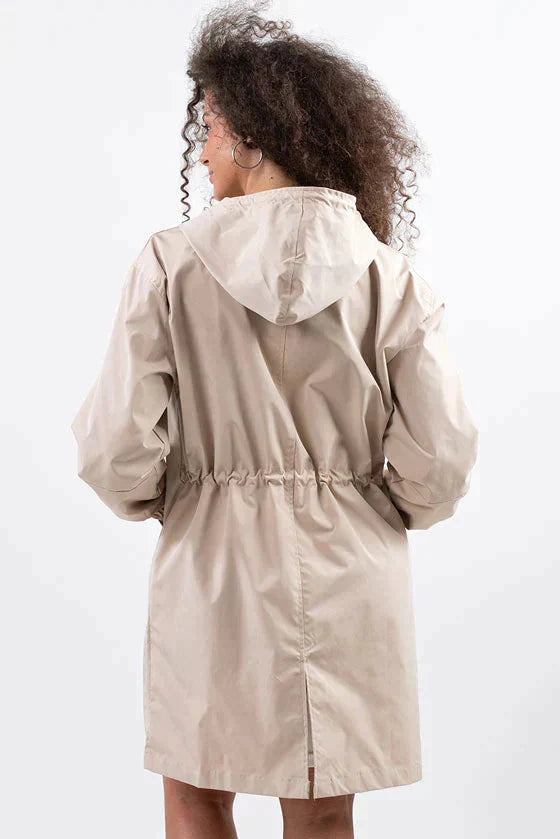 Giacca antipioggia impermeabile oversize con cappuccio da donna - elegante per le attività all'aperto