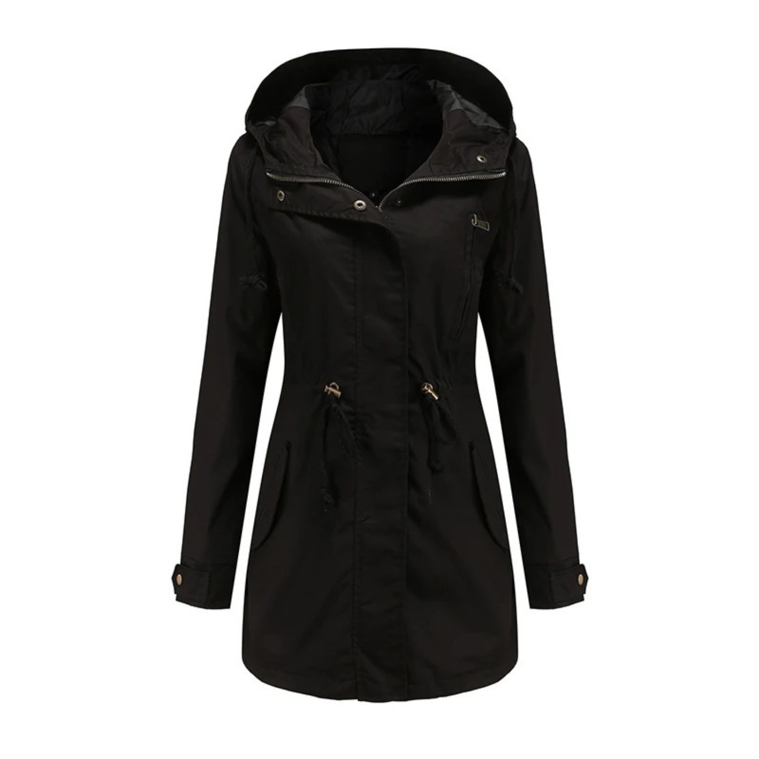 Giacca a vento leggera casual da donna - Comodo cappotto con cappuccio