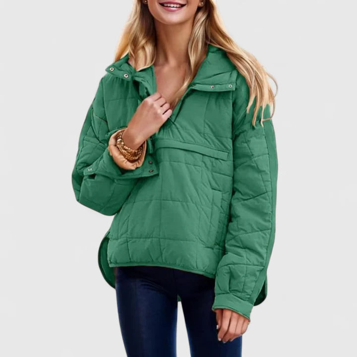 Giacca imbottita oversize da donna, impermeabile, calda ed elegante
