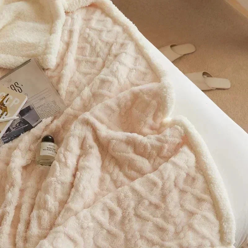 Coperta spessa in lana d'agnello per l'inverno - Lana calda