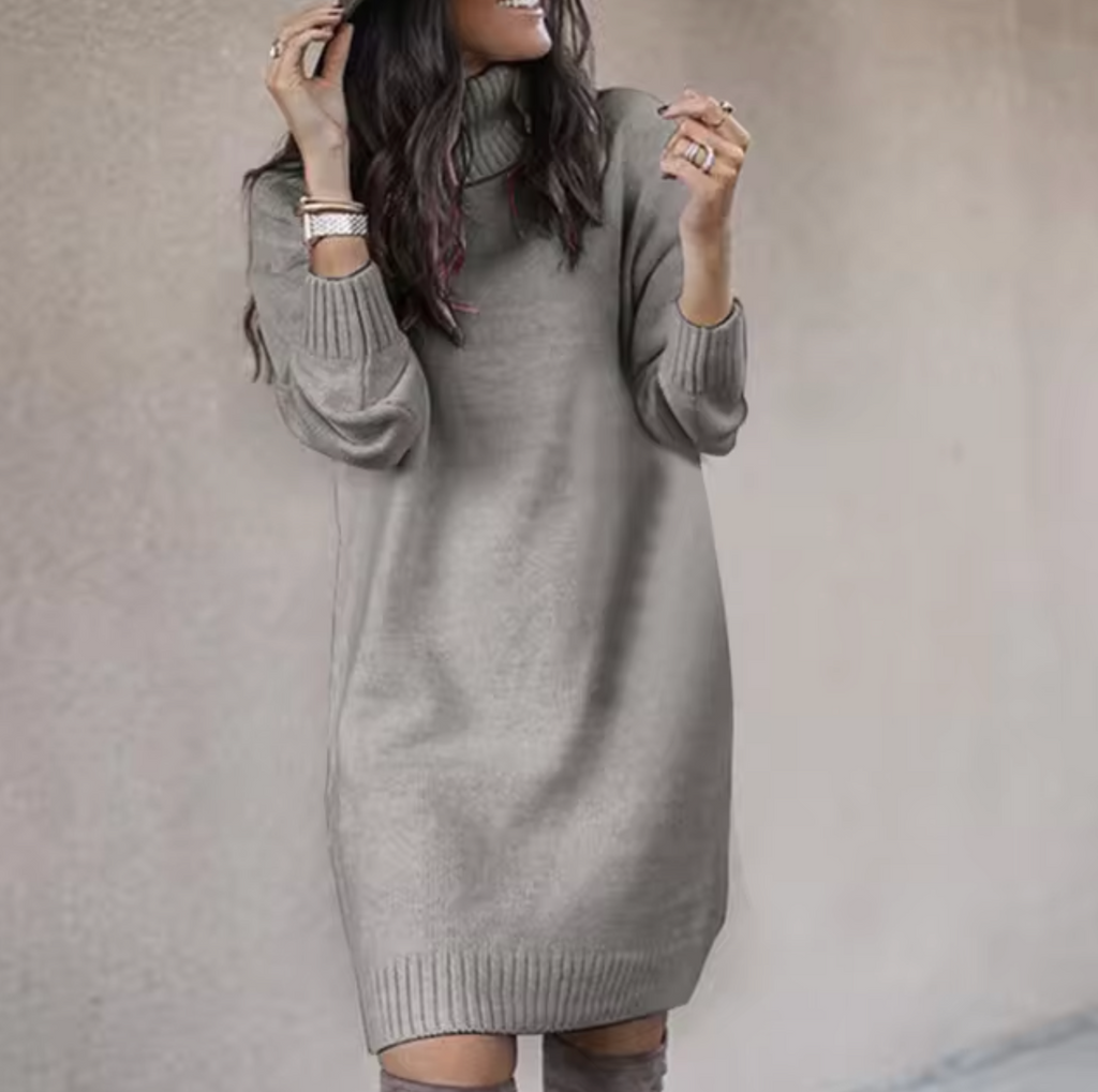 Abito maglione dolcevita da donna | Maniche lunghe