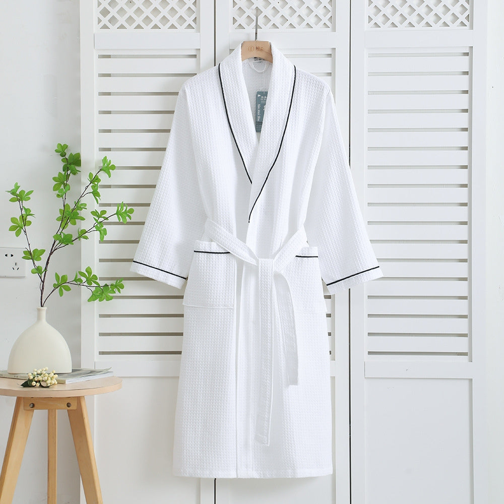 Accappatoio unisex leggero in cotone – vestaglia morbida da bagno