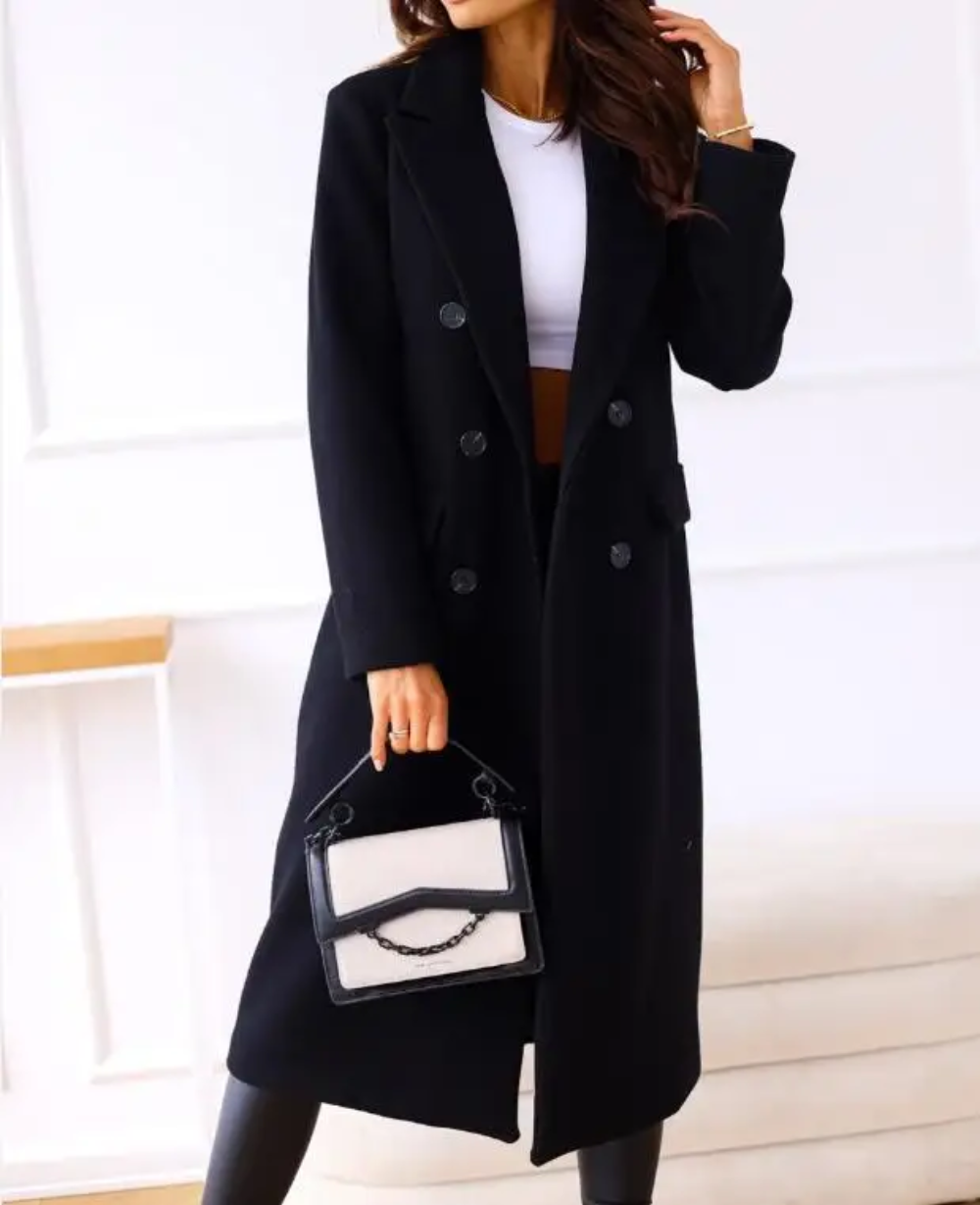 Trench lungo aderente da donna - Elegante e confortevole autunno inverno