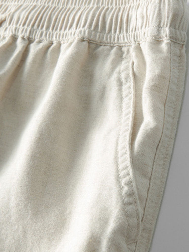 Completo estivo casual elegante da uomo in lino con camicia e pantaloni - Due pezzi leggeri e traspiranti, casual da spiaggia